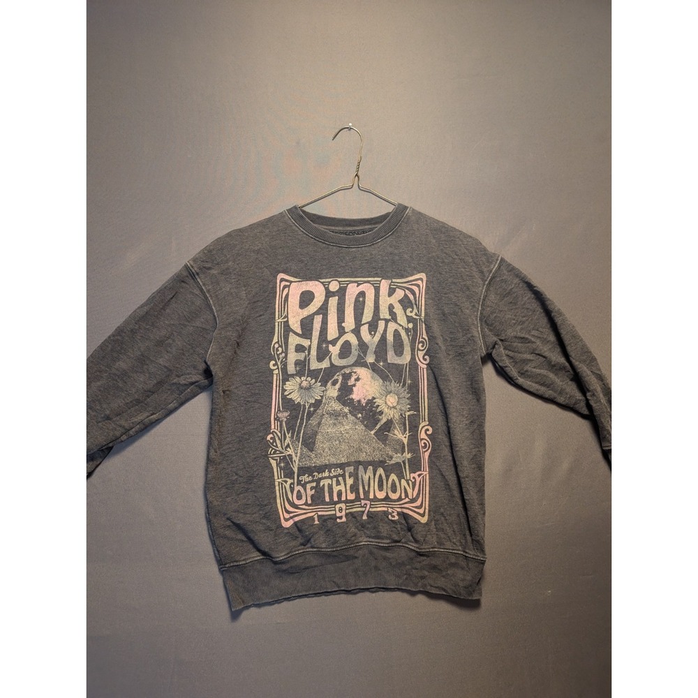 Vintage Pink Floyd Sweatshirt Mens M Gray The Dark Side of the Moon 1973 Graphic